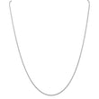 14K White Gold 1.3mm Round Snake Chain