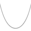 14K White Gold 1mm Round Snake Chain