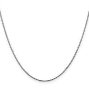 14K White Gold 1mm Round Snake Chain