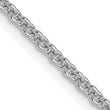14K White Gold 1.6mm Round Cable Chain