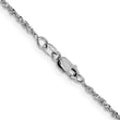 14K White Gold 1.6mm Sparkle Singapore Chain