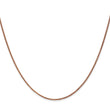14K Rose Gold 1.2mm Spiga (Wheat) Chain