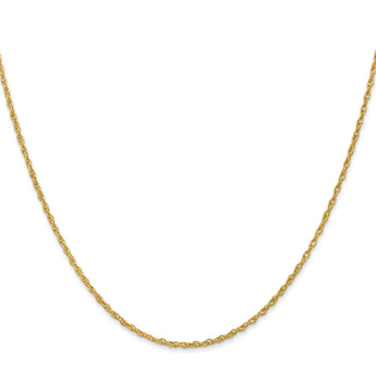 18K 16 inch 1.3mm Baby Rope with Lobster Clasp Chain