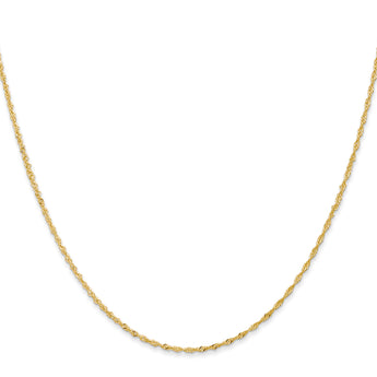 18K 16 inch 1.1mm Singapore with Spring Ring Clasp Chain