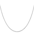 18K White Gold 16 inch 1.1mm Singapore with Spring Ring Clasp Chain
