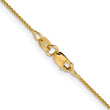 18K 16 inch 1mm Diamond-cut Spiga with Spring Ring Clasp Chain