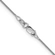 18K White Gold 16 inch 1mm Diamond-cut Spiga with Spring Ring Clasp Chain