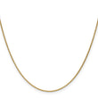 18K 16 inch 1.15mm Diamond-cut Cable with Fancy Lobster Clasp Chain