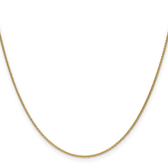 18K 16 inch 1.15mm Diamond-cut Cable with Fancy Lobster Clasp Chain