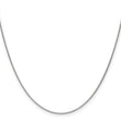18K White Gold 16 inch 1.5mm Diamond-cut Cable with Fancy Lobster Clasp Chain