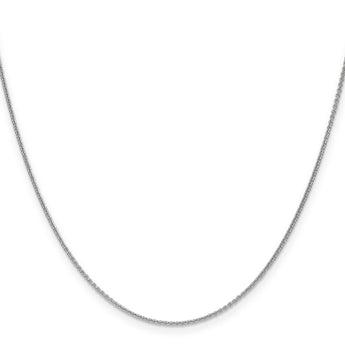 18K White Gold 16 inch 1.5mm Diamond-cut Cable with Fancy Lobster Clasp Chain