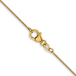 18K 16 inch .5mm Box with Spring Ring Clasp Chain