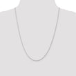 14K White Gold 1.3mm D/C Spiga (Wheat) Chain