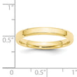 10k Yellow Gold 3mm Beveled Edge Comfort Fit Wedding Band Size 4
