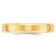 10k Yellow Gold 4mm Beveled Edge Comfort Fit Wedding Band Size 4