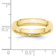 10k Yellow Gold 4mm Beveled Edge Comfort Fit Wedding Band Size 4
