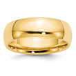 10k Yellow Gold 7mm Standard Weight Comfort Fit Wedding Band Size 14