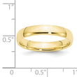10k Yellow Gold 4mm Lightweight Comfort Fit Wedding Band Size 4