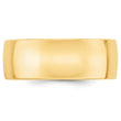 10k Yellow Gold 8mm Lightweight Comfort Fit Wedding Band Size 4