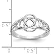 10k White Gold Ladies Celtic Knot Ring