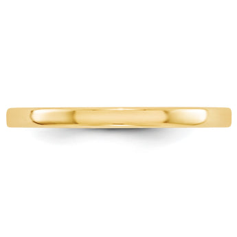 10k Yellow Gold 2mm Lightweight Flat Wedding Band Size 4