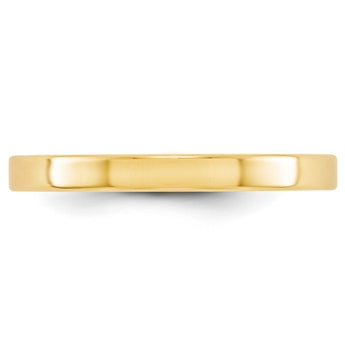 10k Yellow Gold 2.5mm Lightweight Flat Wedding Band Size 4