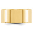 10k Yellow Gold 10mm Lightweight Flat Wedding Band Size 4