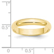 10k Yellow Gold 4mm Half Round Wedding Band Size 4