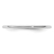 10K White Gold 1.2mm Half Round Polished Stackable Band Size 4