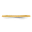 10K Yellow Gold 1.2mm Beaded Stackable Band Size 4