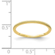 10K Yellow Gold 1.2mm Beaded Stackable Band Size 4