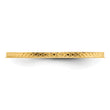 10K Yellow Gold 1.2mm Criss-Cross Pattern Stackable Band Size 4
