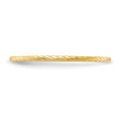 10K Yellow Gold 1.2mm Twisted Wire Pattern Stackable Band Size 4