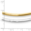 14K 3mm Two-tone Reversible Omega Necklace