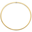 14K 4mm Two-tone Reversible Omega Necklace