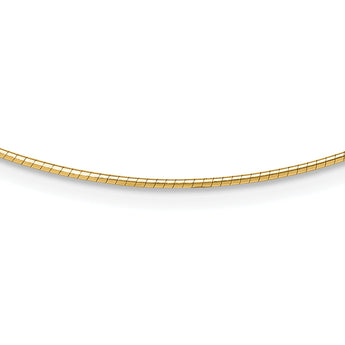 14K 1.2mm Omega Necklace Detachable clasp Omega Necklace