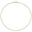 14K 1.2mm Detachable Clasp Omega Necklace