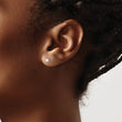 Inverness 14K White Gold 3mm CZ Long Post Earrings - Birthstone Company