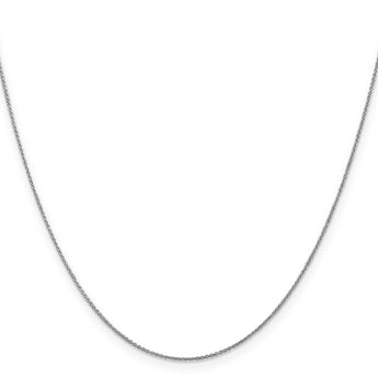 14K White Gold .8mm Round Cable Chain