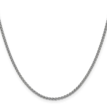 14K White Gold 2.1mm Spiga (Wheat) Chain