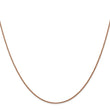 14K Rose Gold 1mm Spiga (Wheat) Chain