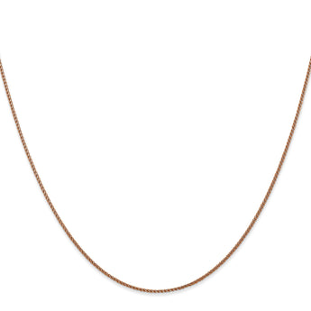 14K Rose Gold 1mm Spiga (Wheat) Chain