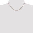 14K Rose Gold 1mm Spiga (Wheat) Chain