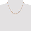 14K Rose Gold 1mm Spiga (Wheat) Chain