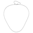 14K White Gold Adjustable 1mm Box Chain