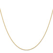 14K .8mm D/C Round Wheat Chain
