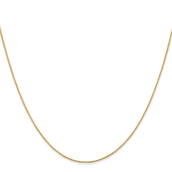14K .8mm D/C Round Wheat Chain