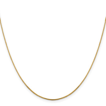 14K 1mm Sparkle Octagonal Box Chain