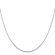 14K White Gold 1mm Sparkle Octagonal Box Chain