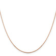14K Rose Gold 1mm Sparkle Octagonal Box Chain
